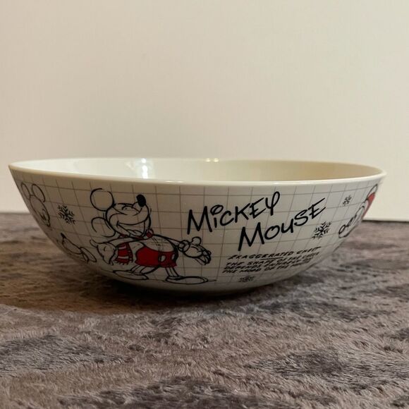 Disney Mickey & Minnie Mouse Sketchbook Christmas 4 piece Serving Set NWT - Picture 7 of 13